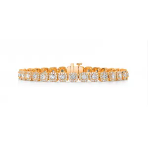 Couture Round Brilliant Tennis Bracelet in 18k Rose & 10.25ct Diamonds