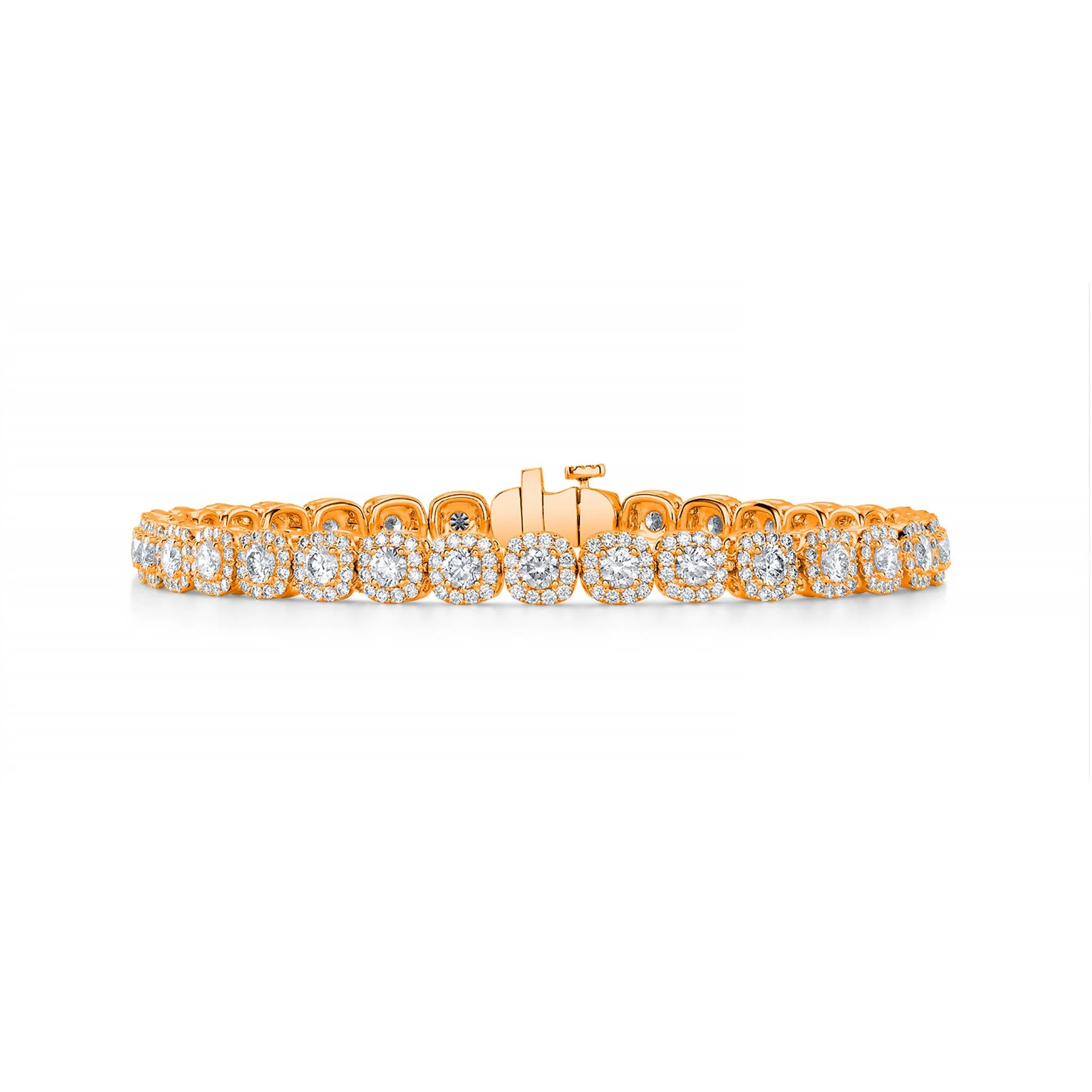 Couture Round Brilliant Tennis Bracelet in 18k Rose & 10.25ct Diamonds