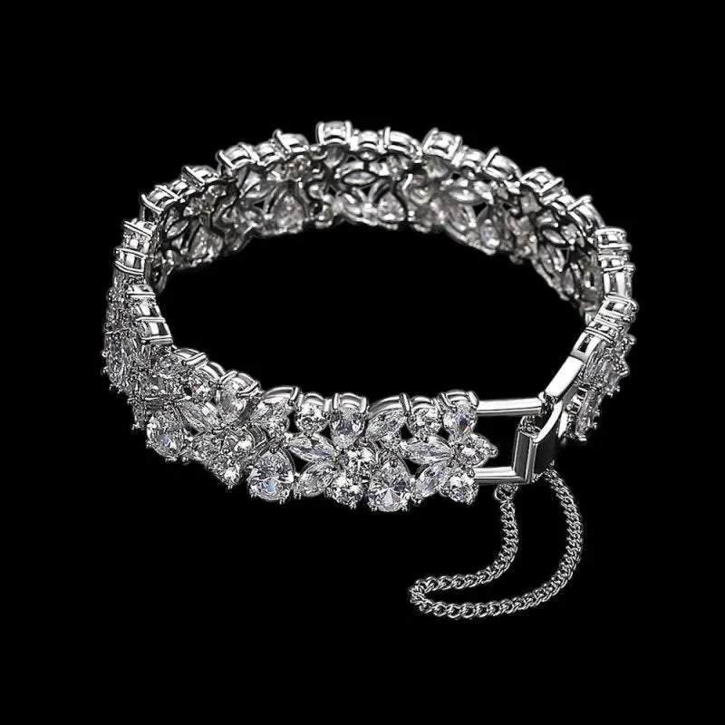 Crystal Wedding Bracelet, Silver 7488