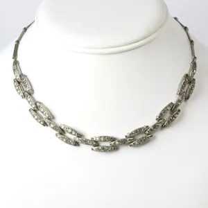 Diamanté Vintage Link Necklace by Schreiber & Hiller