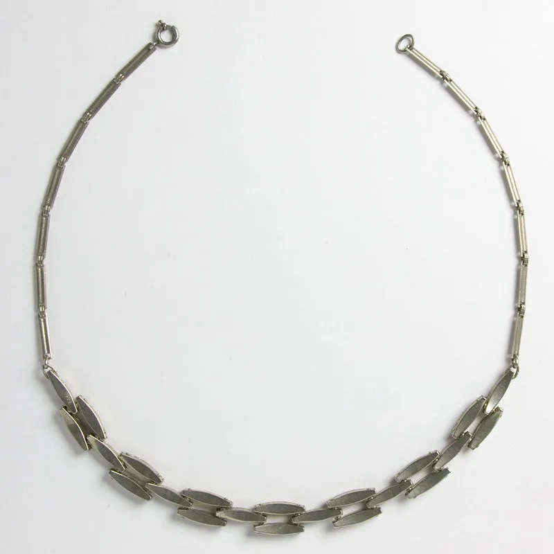 Diamanté Vintage Link Necklace by Schreiber & Hiller