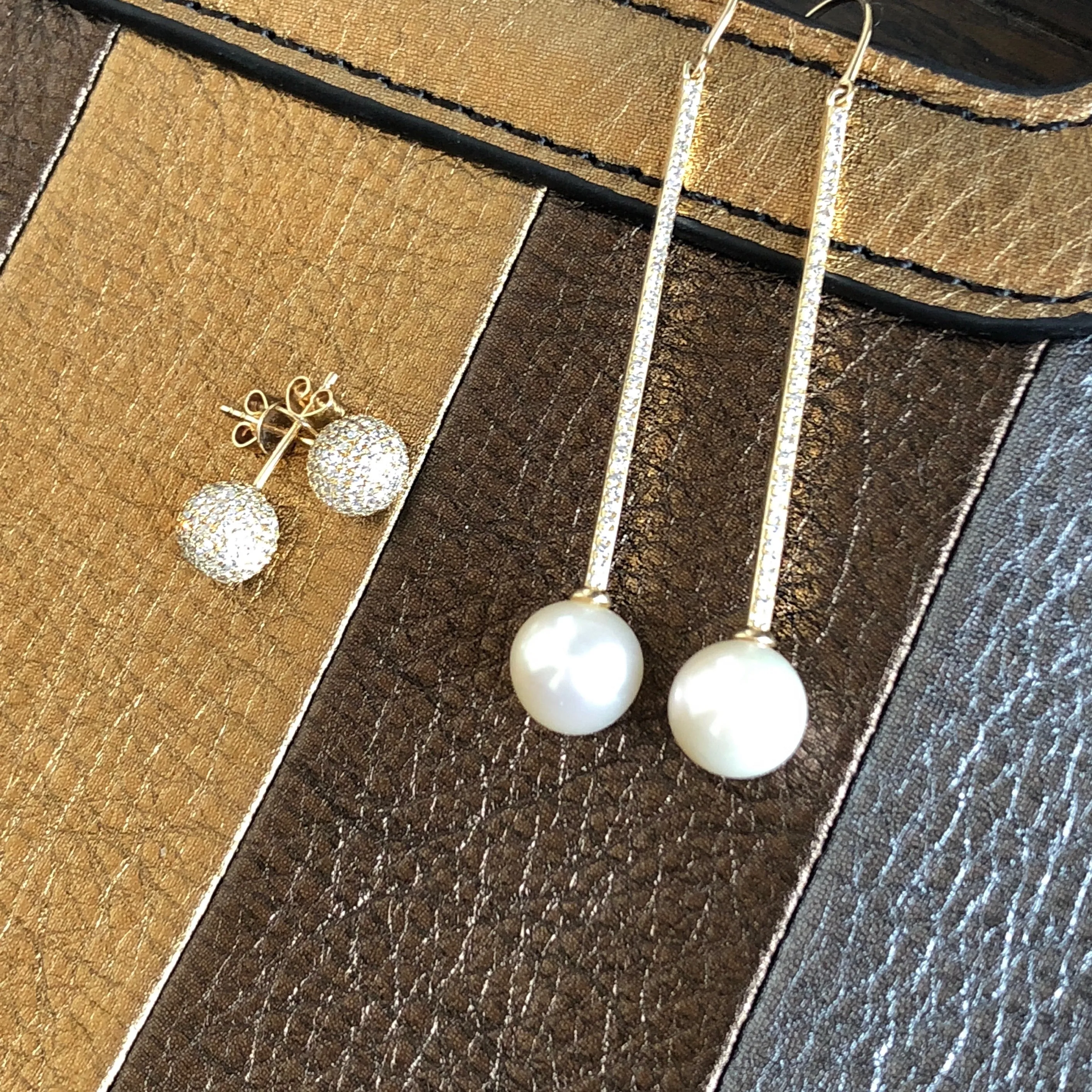 Diamond BonBon Stud Earrings