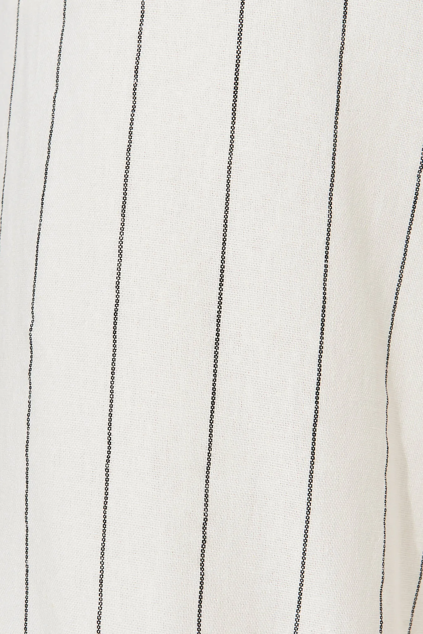 Eloisa Pant In Cream With Black Pinstripe Cotton Linen