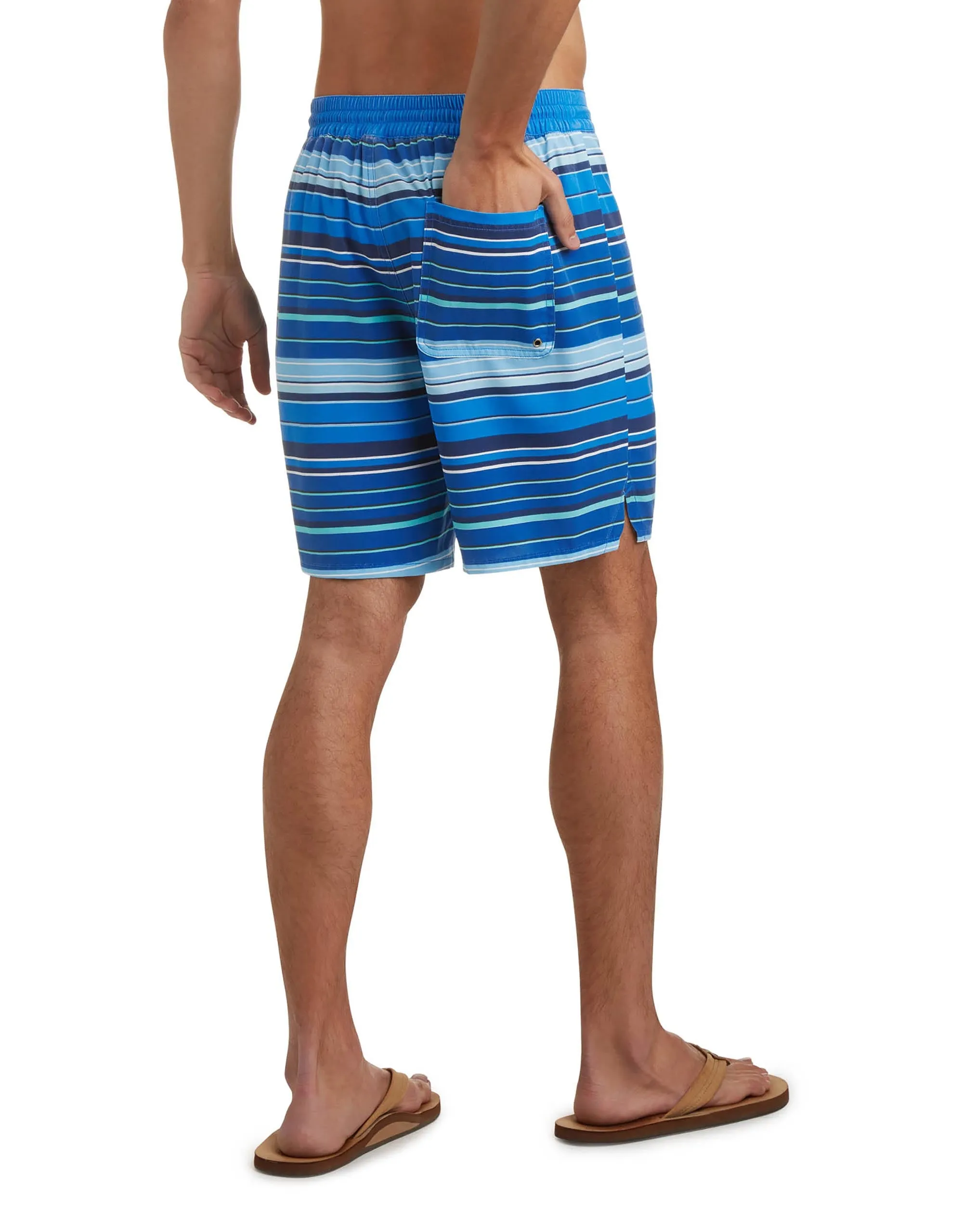 Floaters 19" Comfort Boardshorts - Blue Stripe