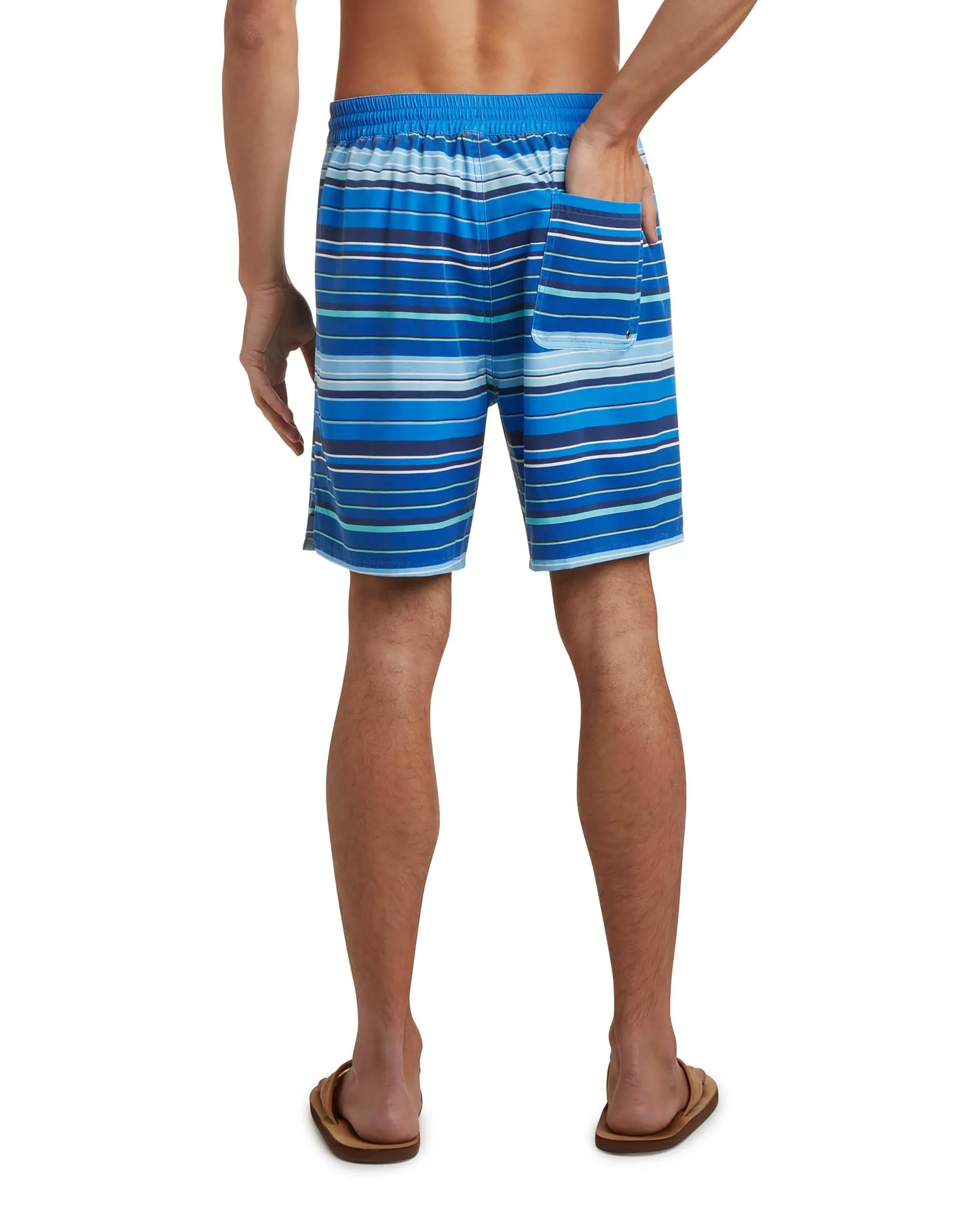 Floaters 19" Comfort Boardshorts - Blue Stripe
