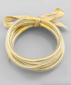 Gold Jelly Sparkle Bangles