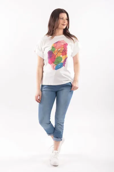 Jessica Laura - Multi Color Graphic Tee