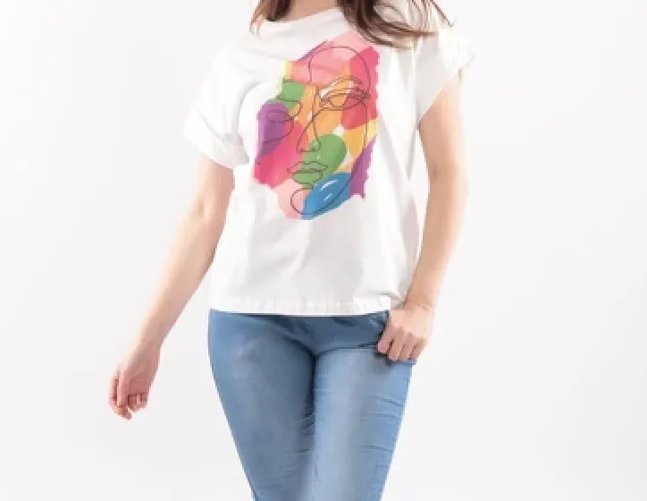 Jessica Laura - Multi Color Graphic Tee