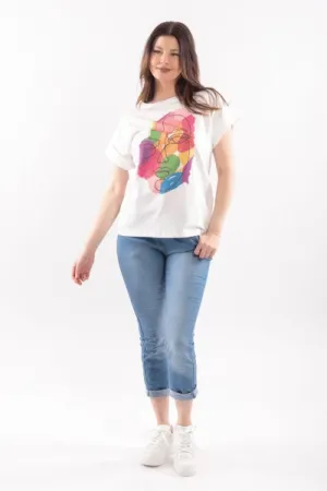 Jessica Laura - Multi Color Graphic Tee