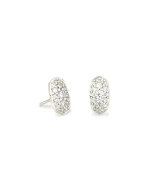 Kendra Scott Grayson Crystal Silver Stud Earrings