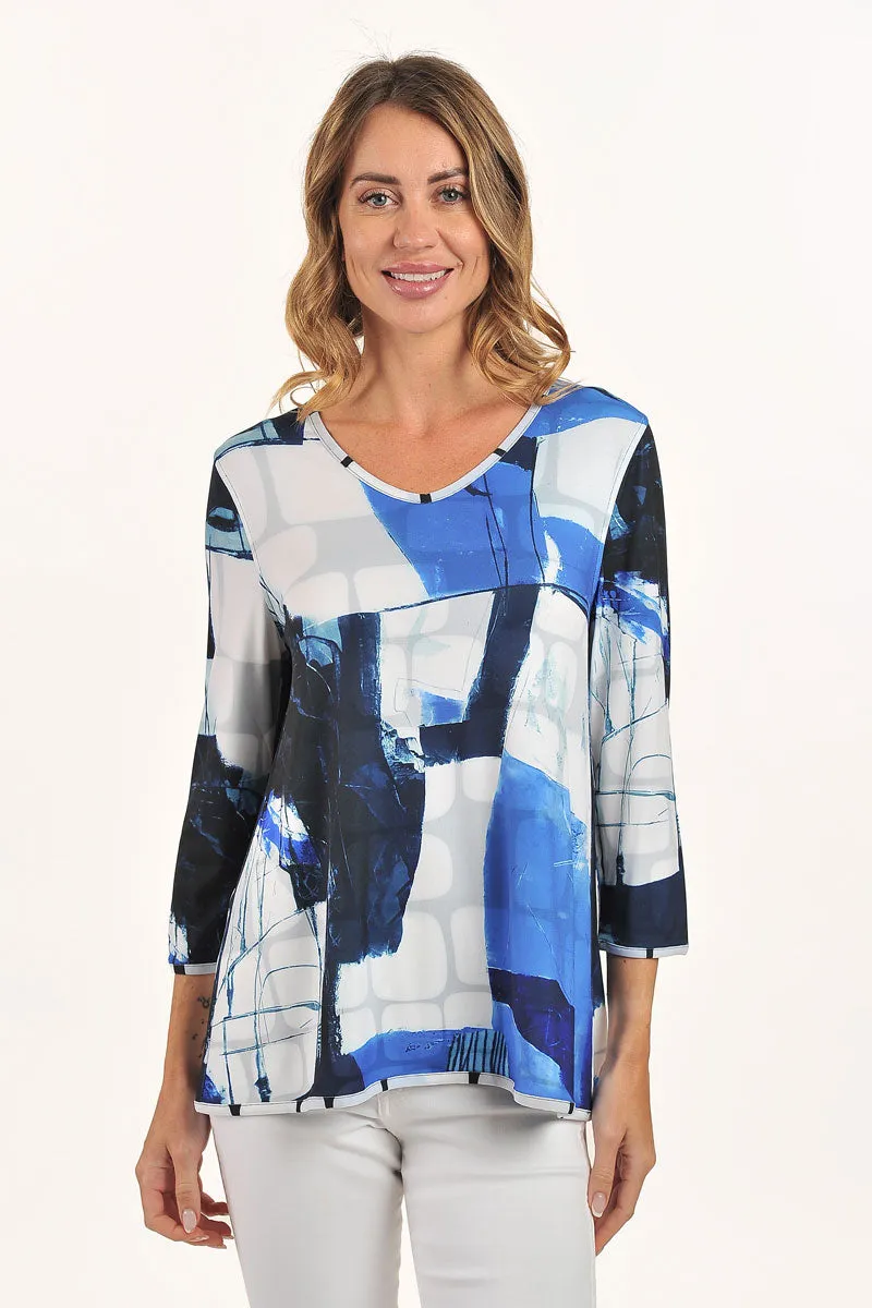 Lemon Grass Reversible V Neck Top