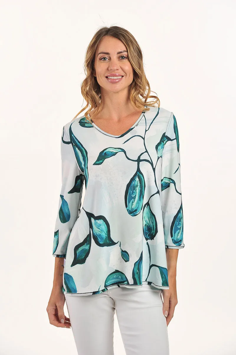 Lemon Grass Reversible V Neck Top