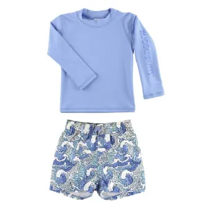 Long Sleeve Logo Rash Guard Set