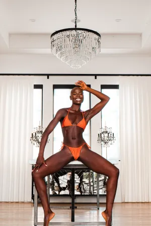 Marley Reversible Bikini Top - Rust Orange