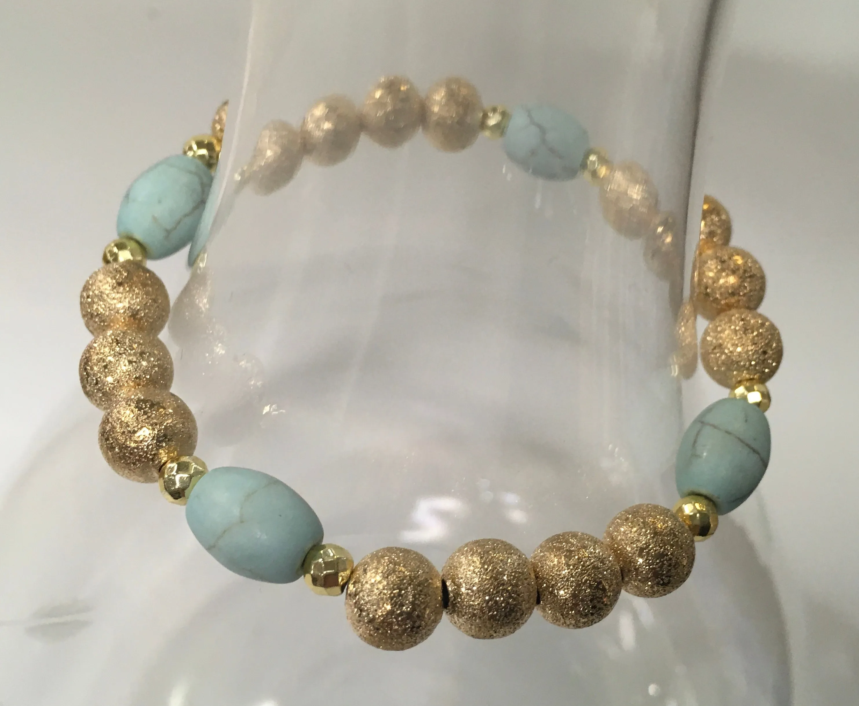 Mint Turquoise stackable bracelets