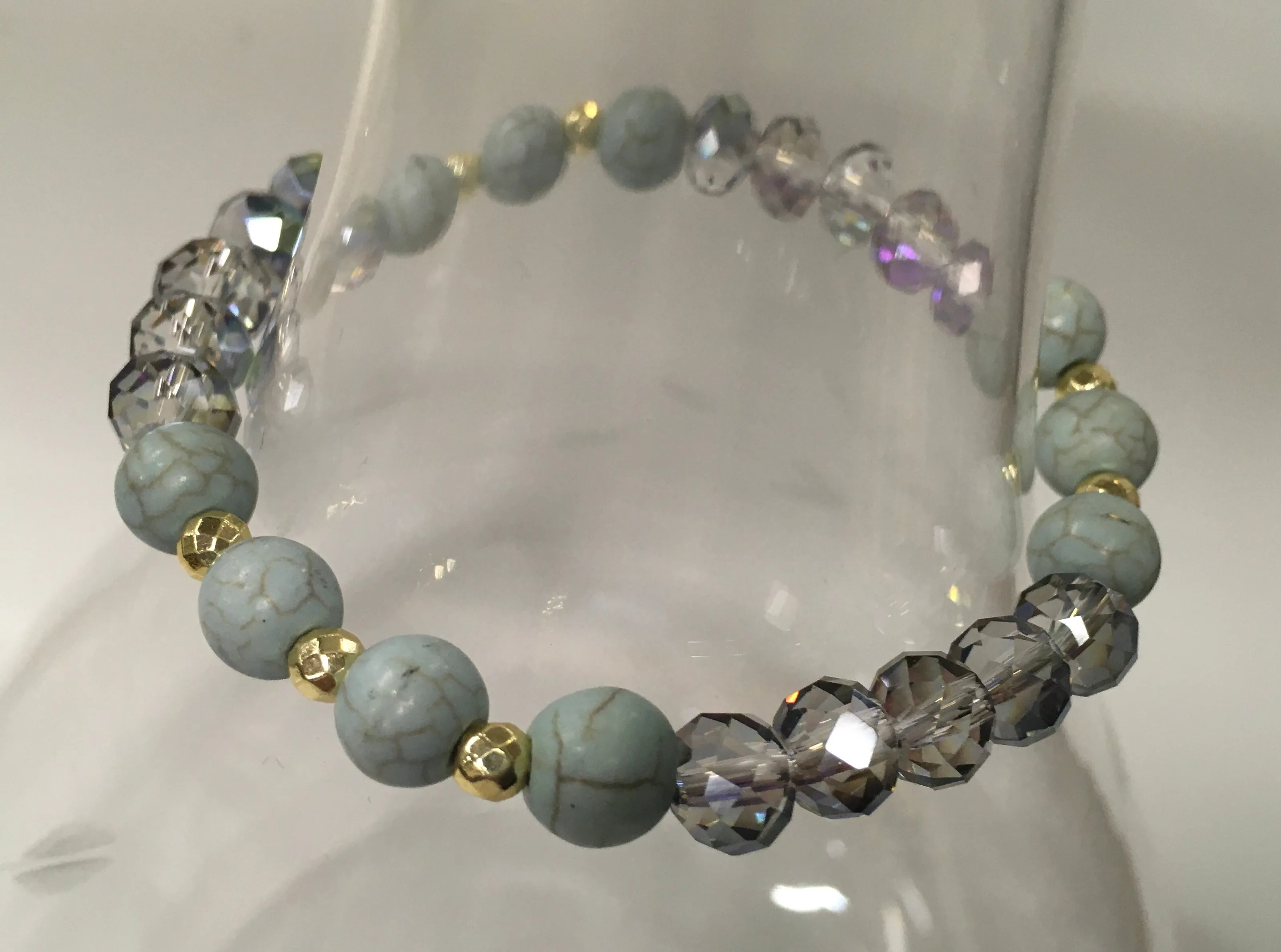 Mint Turquoise stackable bracelets