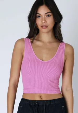 NIKIBIKI - Reversible Crop Top Vintage Rasberry