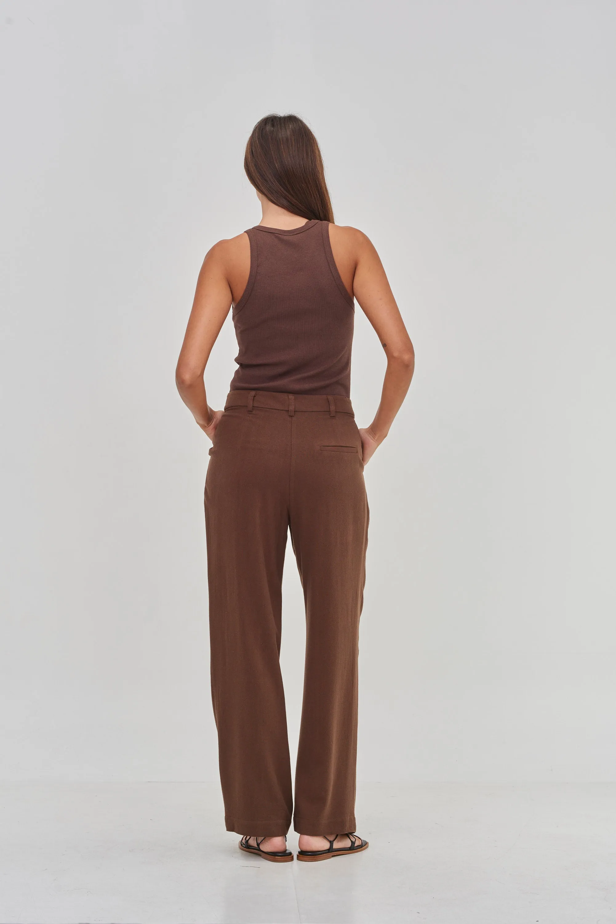 Noah Soft Pants Brown