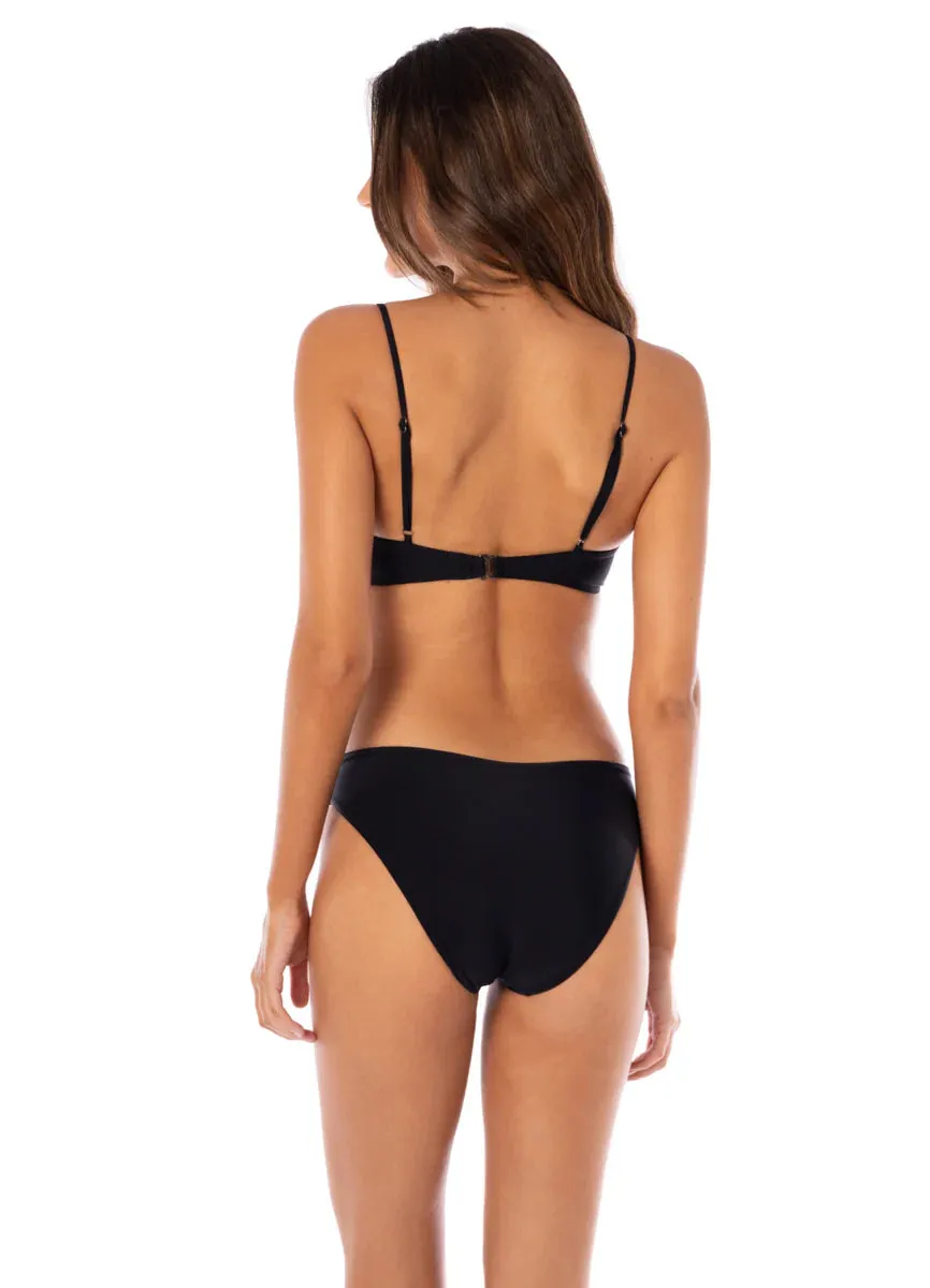 NOIR BLACK IRENE UNMOLDED UNDERWIRE BIKINI TOP