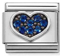 Nomination Classic Link with CZ Blue Heart