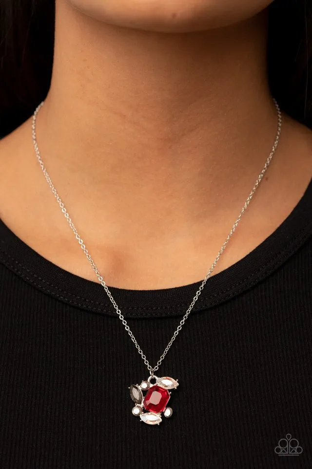 Paparazzi Necklace ~ Prismatic Projection - Red