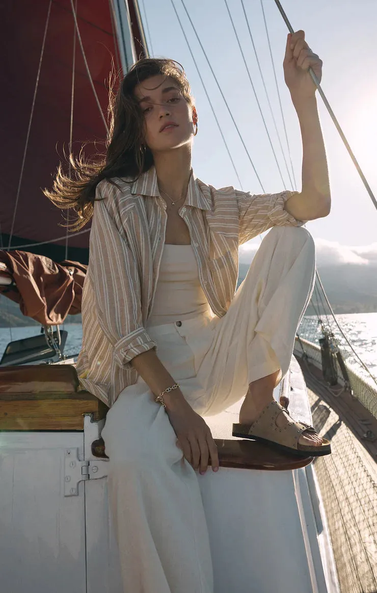 Perfect Linen Top - Pebble Moon