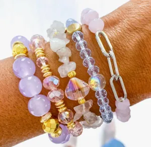 Periwinkle Pink stackable Bracelets