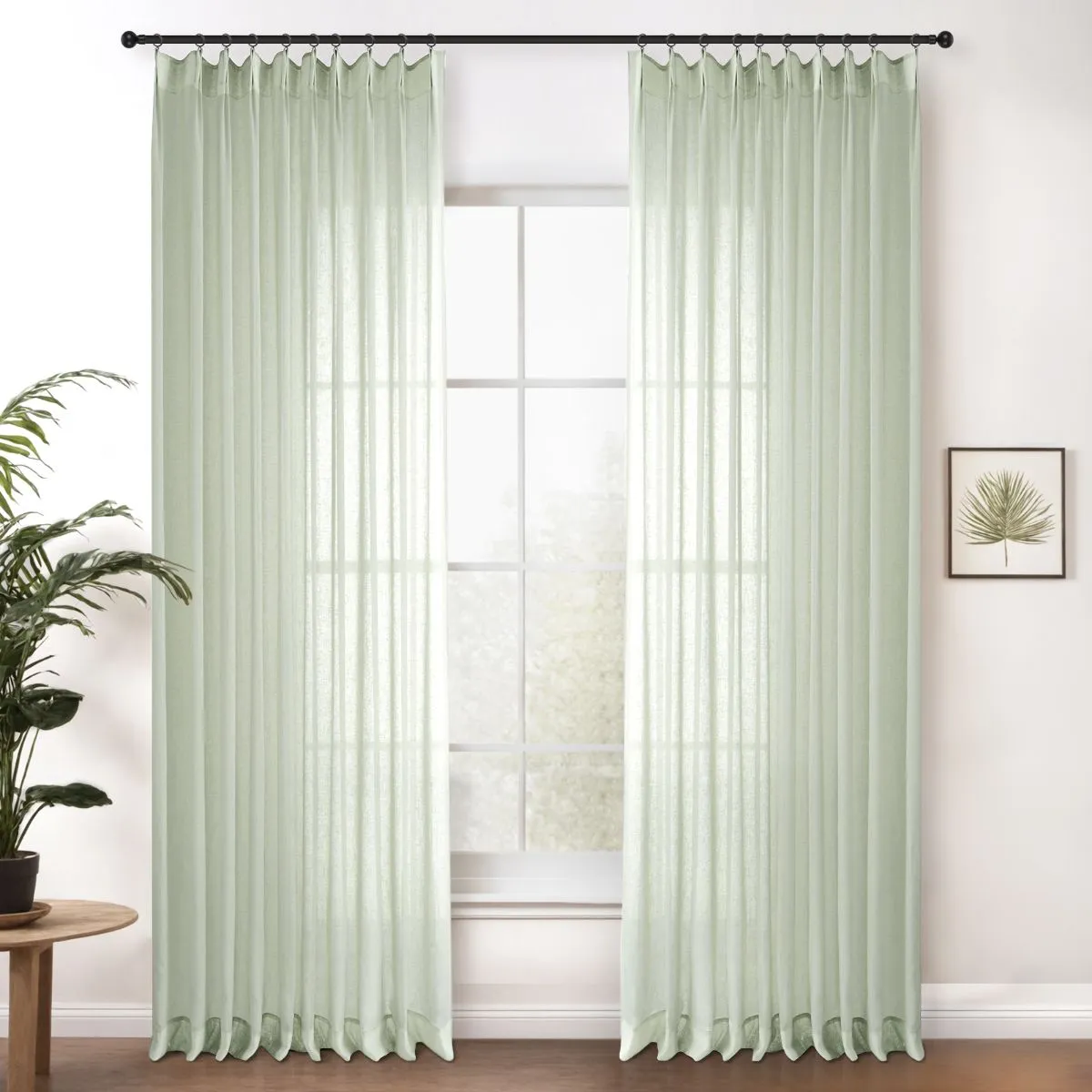 Pink | Cloud Linen Sheer Curtains Natural Soft Breezy Custom Drapes | Pleated