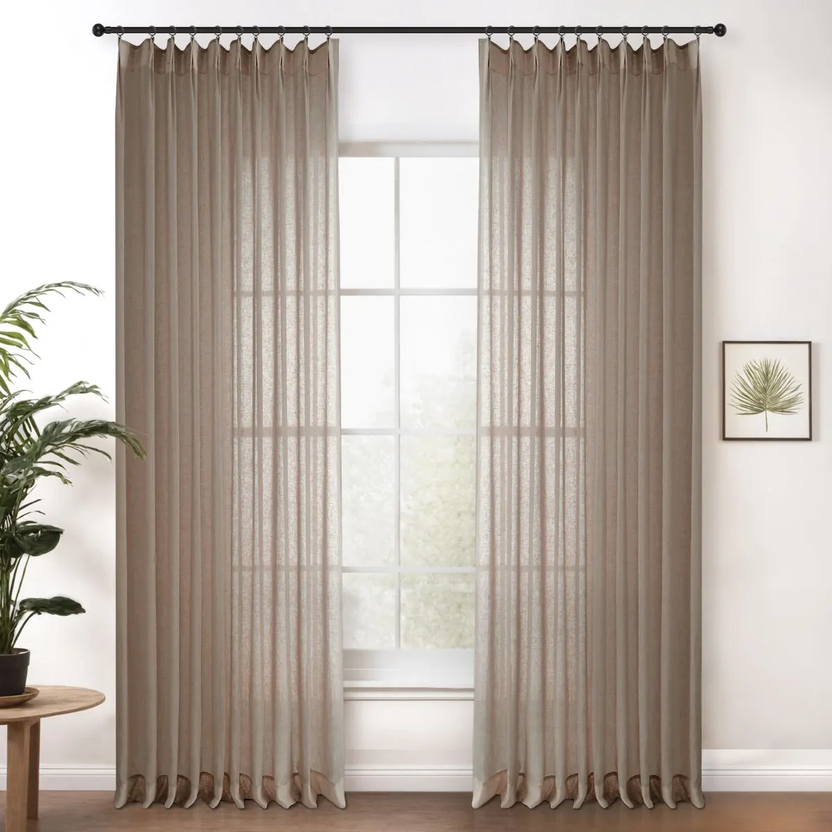 Pink | Cloud Linen Sheer Curtains Natural Soft Breezy Custom Drapes | Pleated