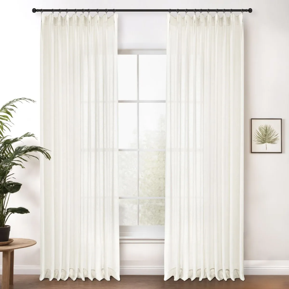Pink | Cloud Linen Sheer Curtains Natural Soft Breezy Custom Drapes | Pleated