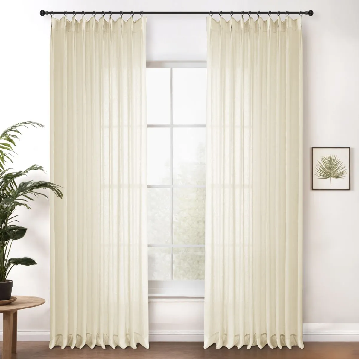 Pink | Cloud Linen Sheer Curtains Natural Soft Breezy Custom Drapes | Pleated