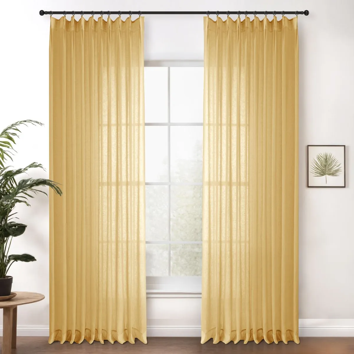 Pink | Cloud Linen Sheer Curtains Natural Soft Breezy Custom Drapes | Pleated