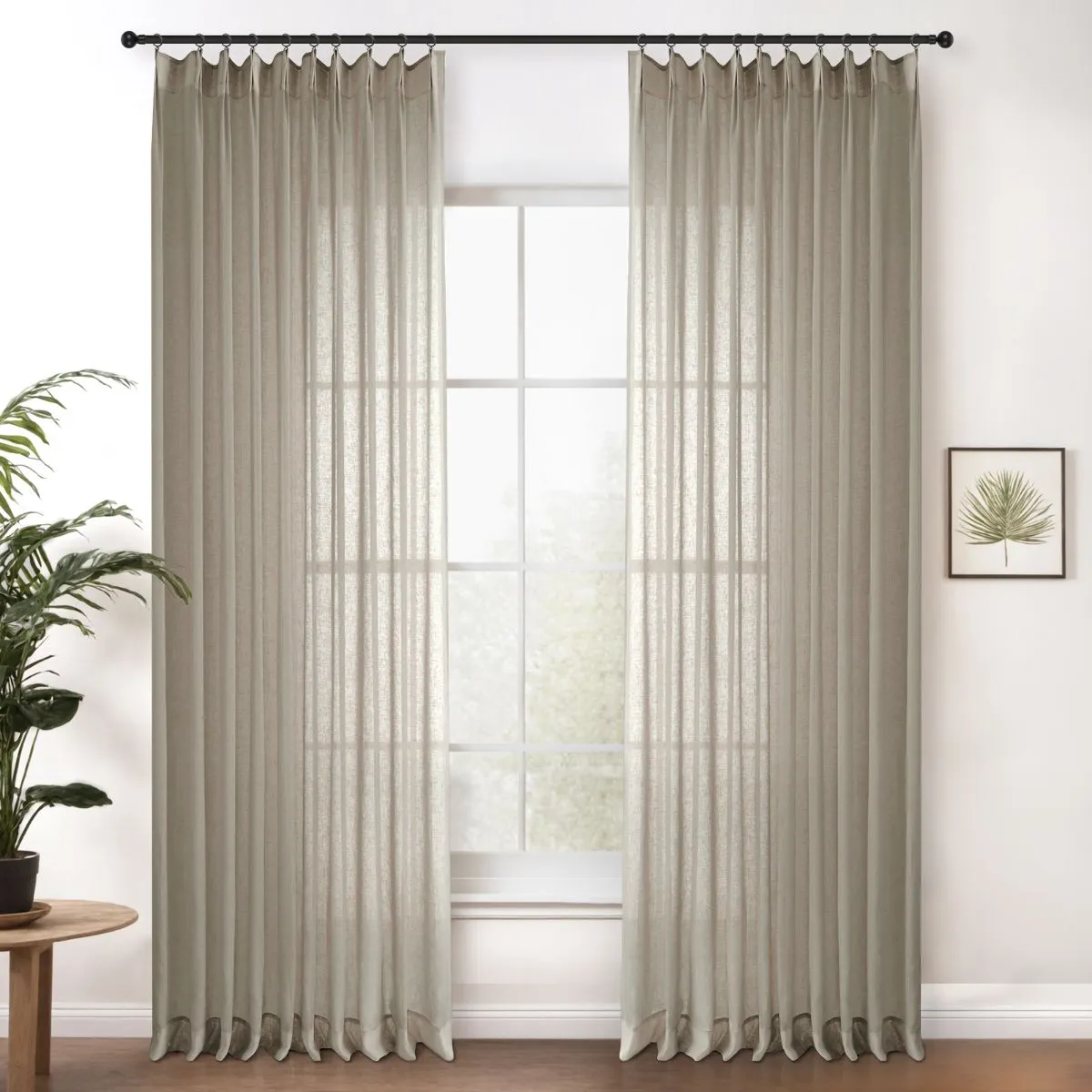 Pink | Cloud Linen Sheer Curtains Natural Soft Breezy Custom Drapes | Pleated