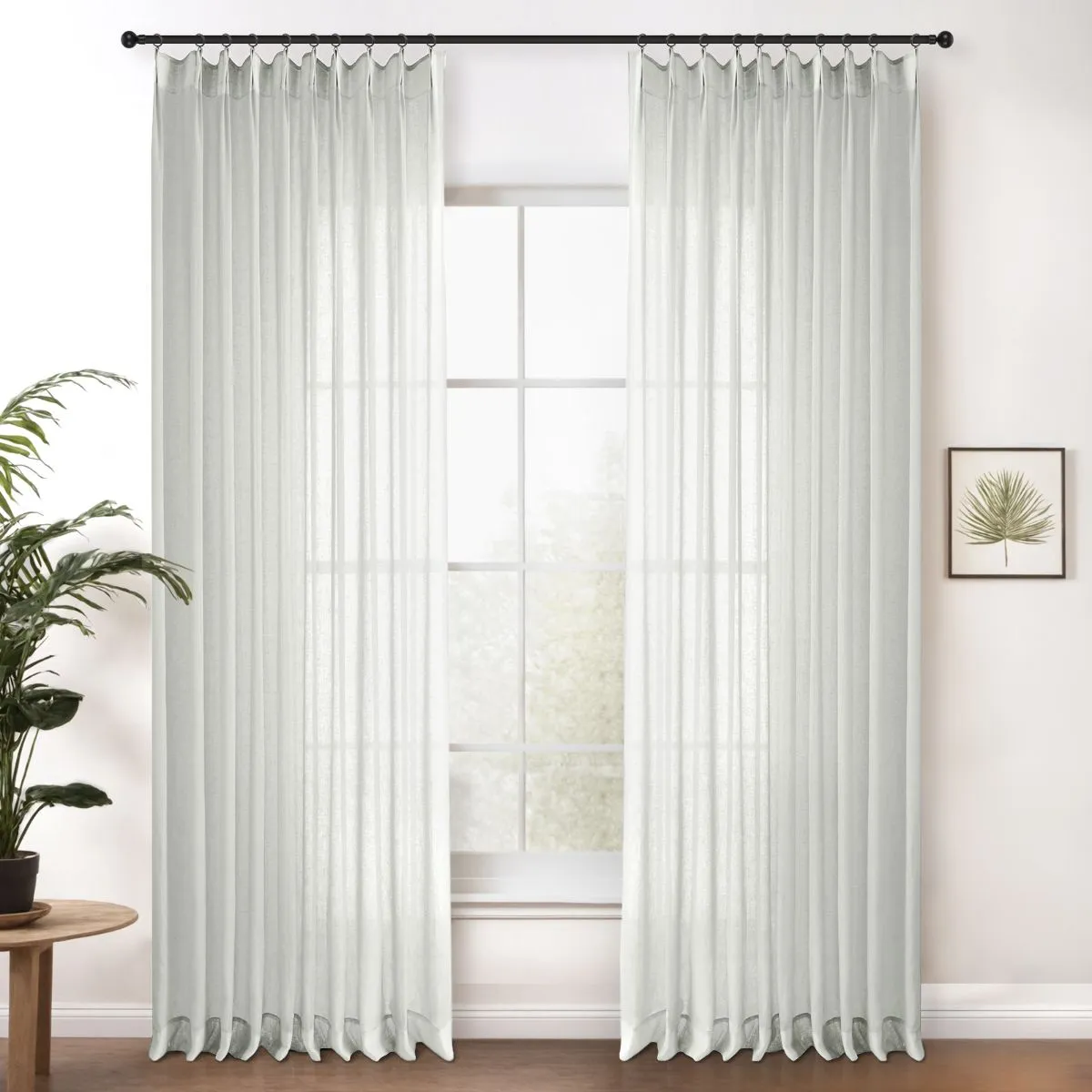 Pink | Cloud Linen Sheer Curtains Natural Soft Breezy Custom Drapes | Pleated