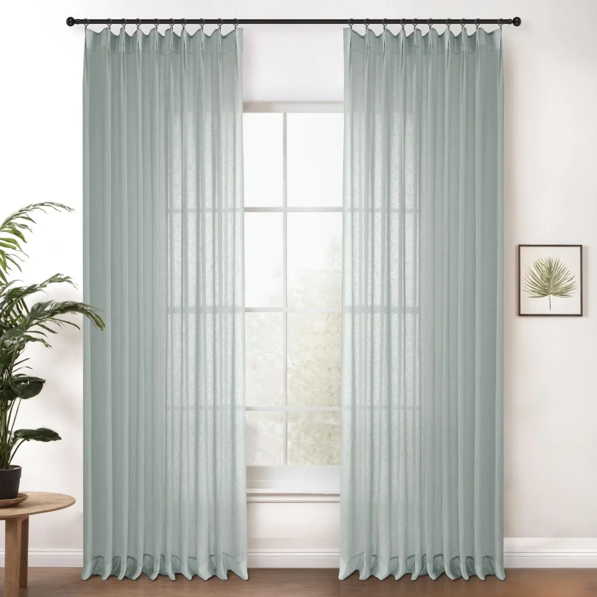 Pink | Cloud Linen Sheer Curtains Natural Soft Breezy Custom Drapes | Pleated