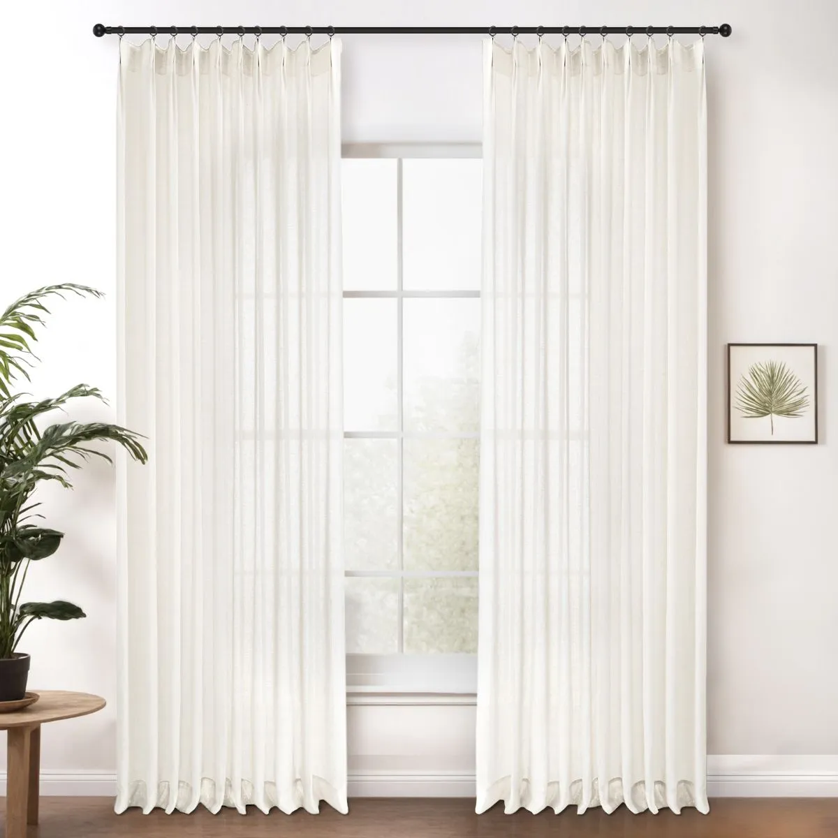Pink | Cloud Linen Sheer Curtains Natural Soft Breezy Custom Drapes | Pleated