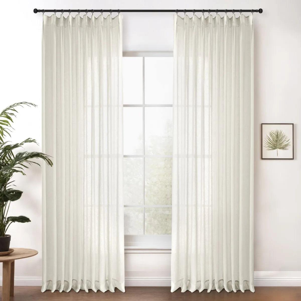 Pink | Cloud Linen Sheer Curtains Natural Soft Breezy Custom Drapes | Pleated