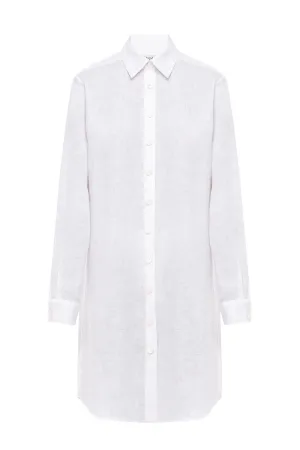 Relaxed Oversized Tailoring Linen Shirt Dress
