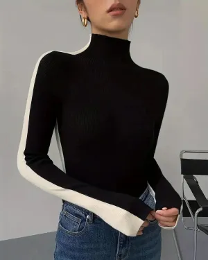 ReversibleTwo Tone Turtle Neck