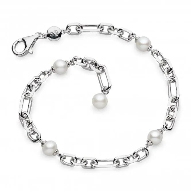Revival Astoria Figaro Chain & Pearl 7.5" Station Bracelet 70434FP