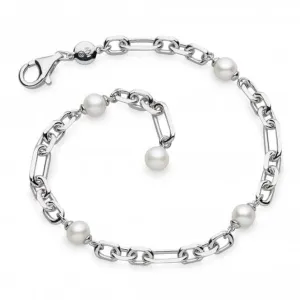 Revival Astoria Figaro Chain & Pearl 7.5" Station Bracelet 70434FP