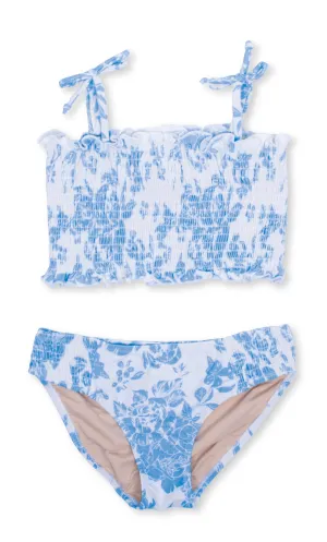Shade Critters Blue Bouquet Smocked Girls Bikini
