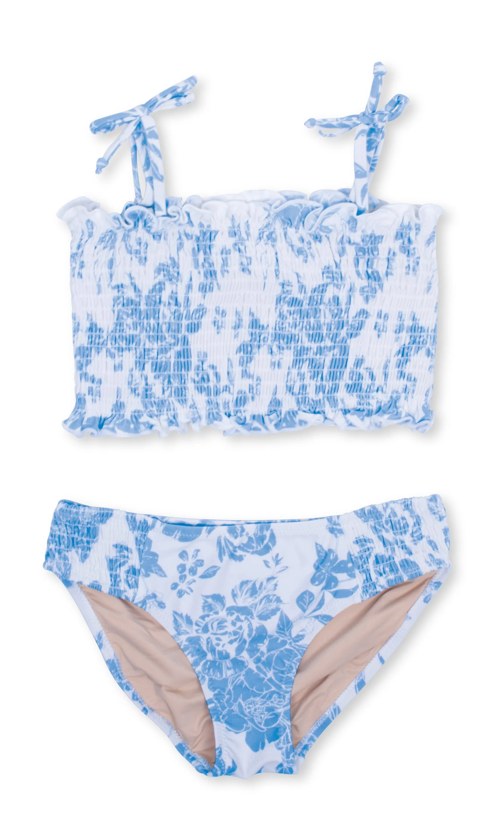 Shade Critters Blue Bouquet Smocked Girls Bikini