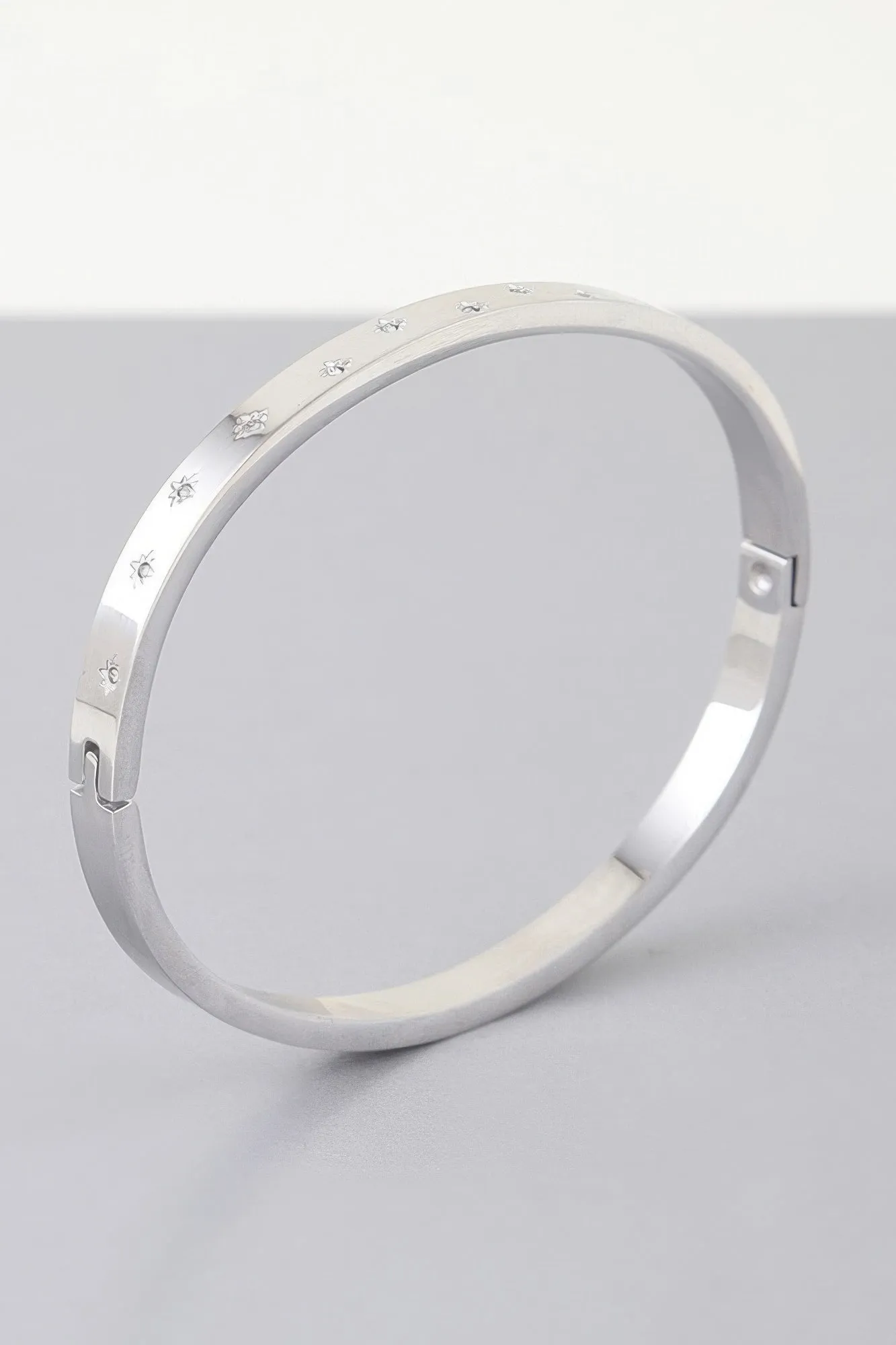 Shining Star Embedded Cuff Bracelet
