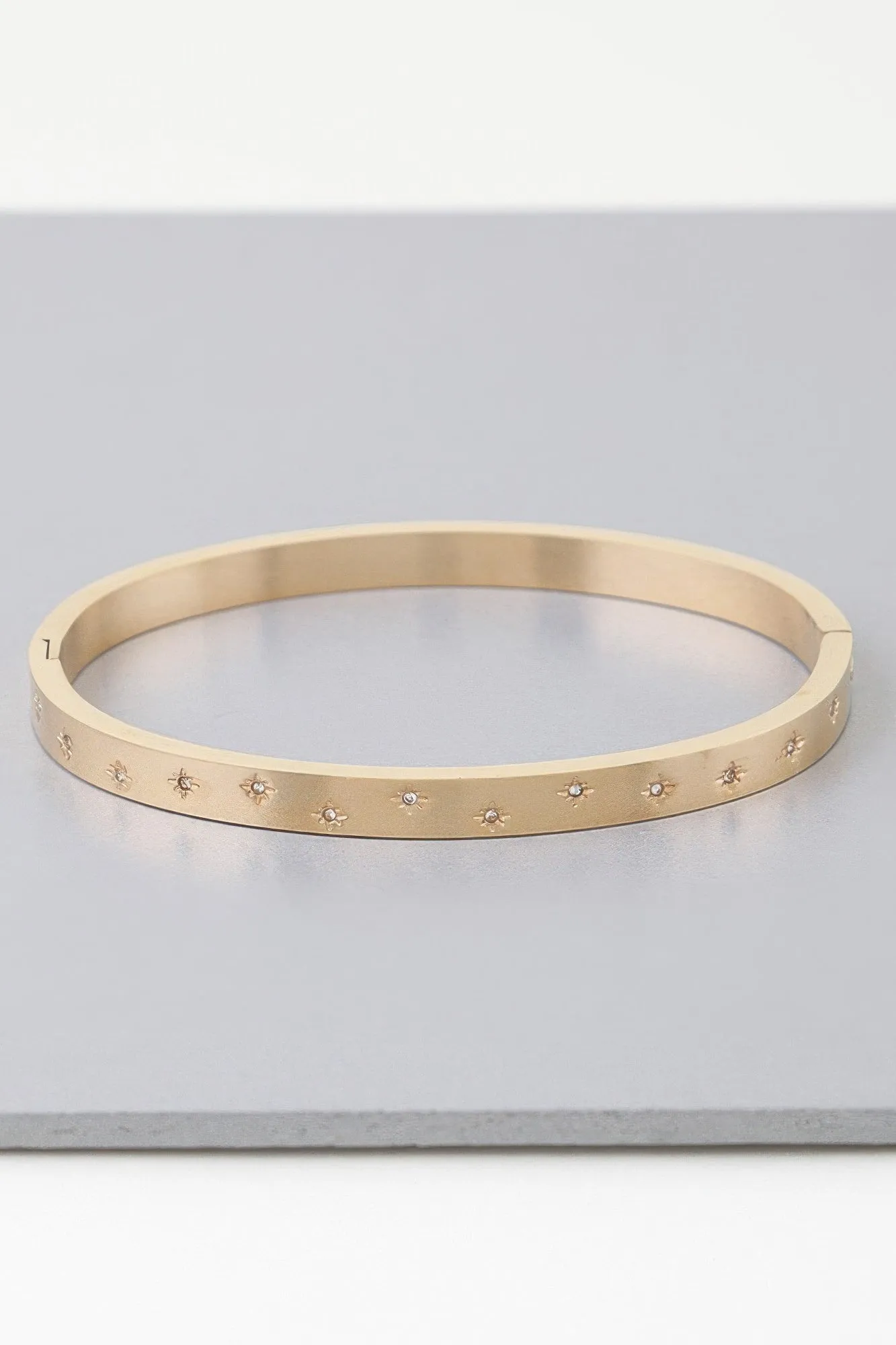 Shining Star Embedded Cuff Bracelet