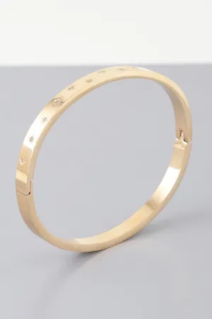 Shining Star Embedded Cuff Bracelet