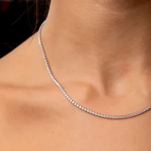 Sparkle Line Necklace | Sterling Silver