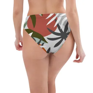 'Summer Bloom' high-waisted bikini bottom