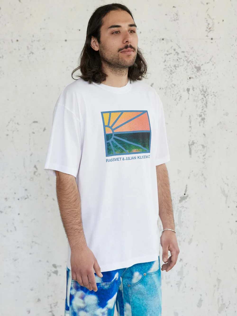 Sunset Logo Tee Shirt Knit (White)