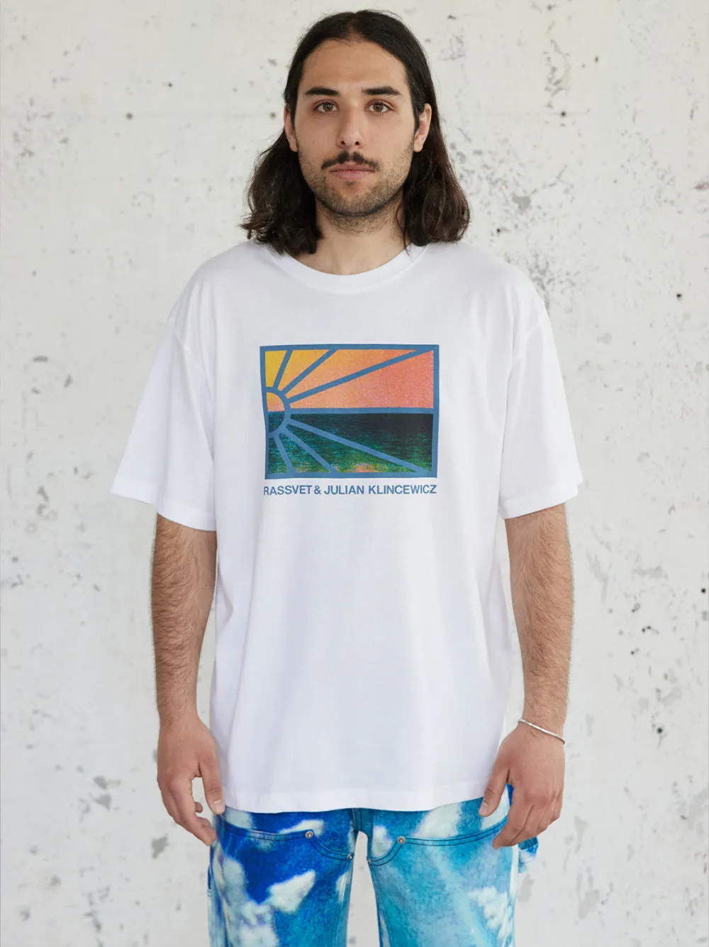 Sunset Logo Tee Shirt Knit (White)